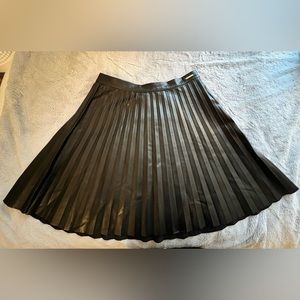Marc New York pleated faux leather skirt in black